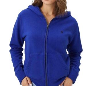 Polo Ralph Lauren Blue Kids Fleece Hoodie Sweater Size Small